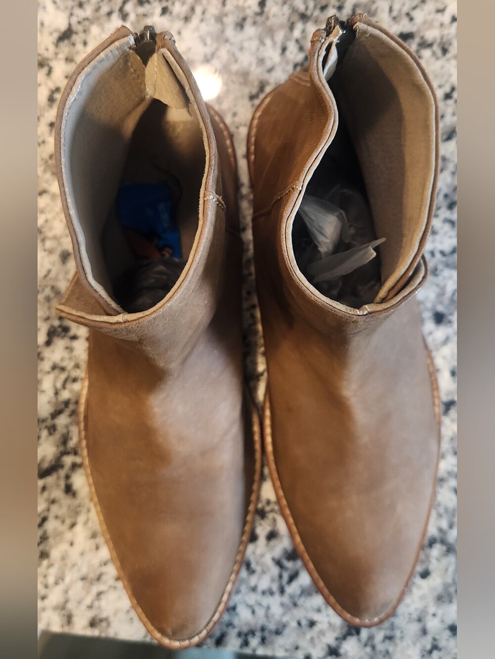 Free People Women's Tan Leather Boots - Picture 4 of 12